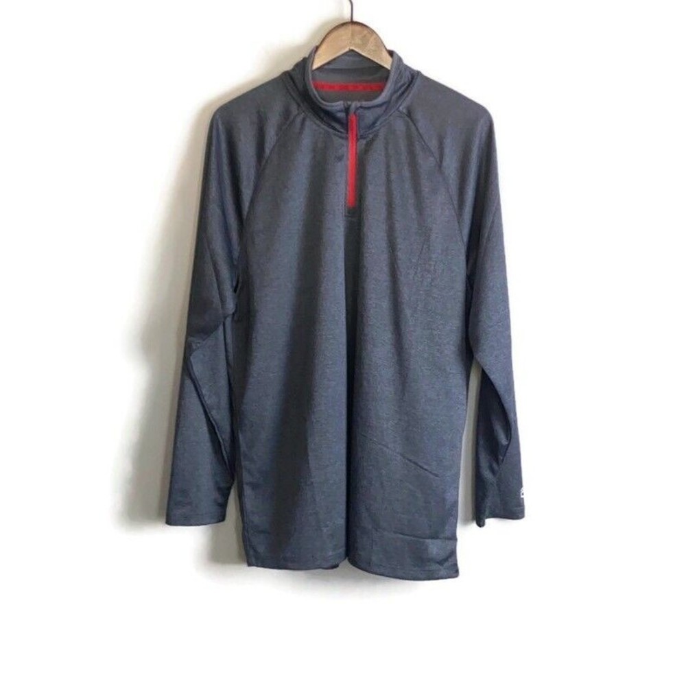 TAPOUT Mens Gray Mock Neck Quarter Zip Long Sleeve Shirt Size XL UFC MMA Athlete